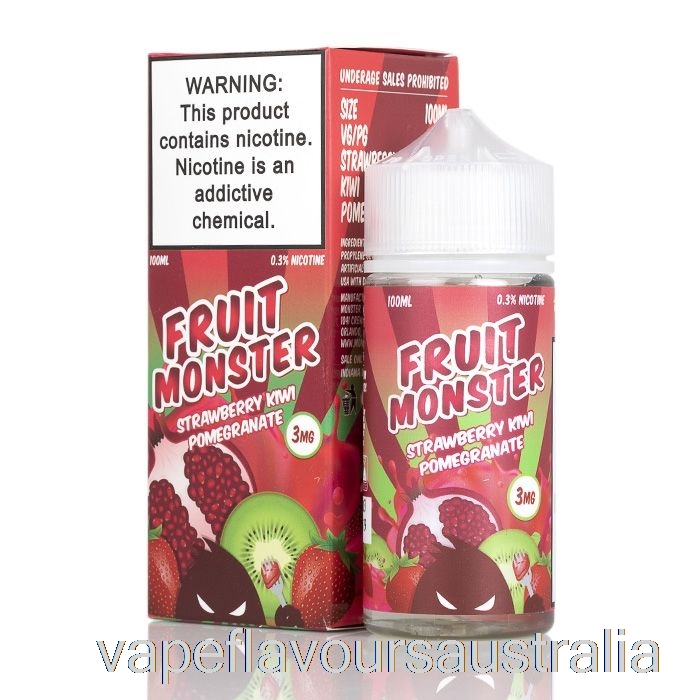 Vape Australia Strawberry Kiwi Pomegranate - Fruit Monster - 100mL 0mg
